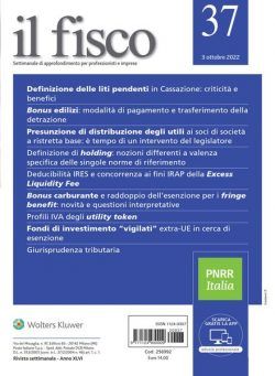 il fisco – 3 Ottobre 2022