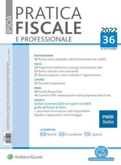Pratica Fiscale e Professionale – 26 Settembre 2022