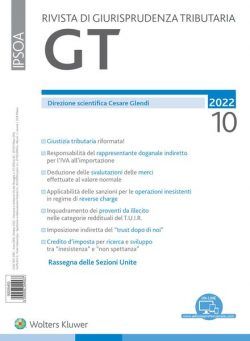 GT Rivista di Giurisprudenza Tributaria – Ottobre 2022