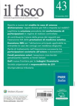 il fisco – 14 Novembre 2022