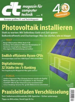 c’t Magazin fur Computertechnik – 27 Januar 2023