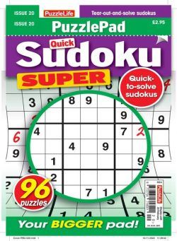 PuzzleLife PuzzlePad Sudoku Super – 26 January 2023