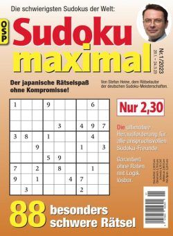 Sudoku Maximal – Nr 1 2023