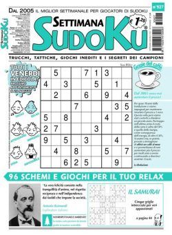 Settimana Sudoku – 17 maggio 2023