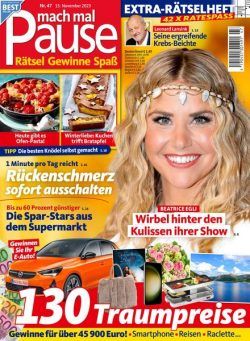 Mach mal Pause – 15 November 2023