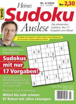 Heines Sudoku Auslese – Nr 3 2024