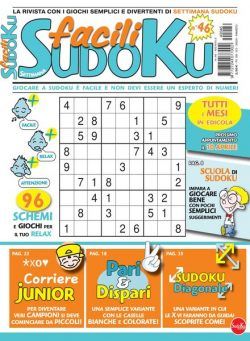 Facili Sudoku – Marzo 2024