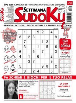 Settimana Sudoku – 1 Marzo 2024