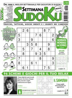 Settimana Sudoku – 8 Marzo 2024