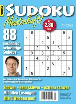 Sudoku Meisterhaft – Nr 3 2024