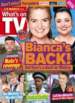 What’s on TV – 2 March 2024