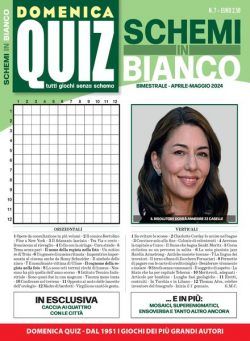 Domenica Quiz Schemi in Bianco – Aprile-Maggio 2024