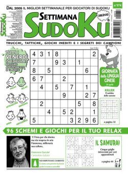 Settimana Sudoku – 12 Aprile 2024