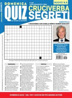 Cruciverba Segreti – Luglio-Agosto 2024