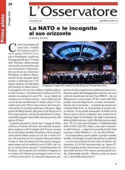 L’Osservatore – 20 Luglio 2024