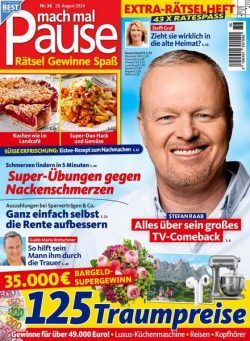Mach mal Pause – 28 August 2024