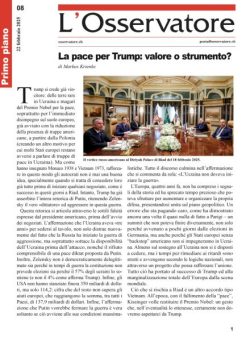 L’Osservatore – 22 Febbraio 2025