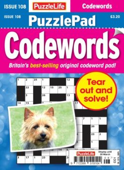 PuzzleLife PuzzlePad Codewords – February 2025