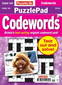 PuzzleLife PuzzlePad Codewords – March 2025