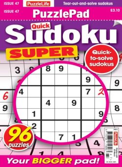 PuzzleLife PuzzlePad Sudoku Super – February 2025