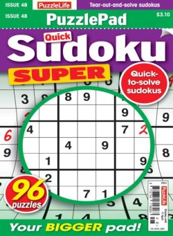PuzzleLife PuzzlePad Sudoku Super – March 2025