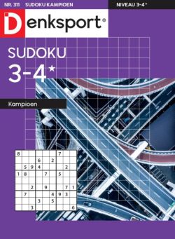 Denksport Sudoku 3-4 kampioen – 3 April 2025