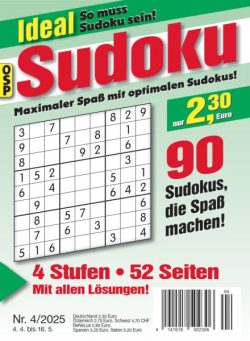 Ideal Sudoku – Nr 4 2025