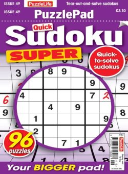 PuzzleLife PuzzlePad Sudoku Super – April 2025