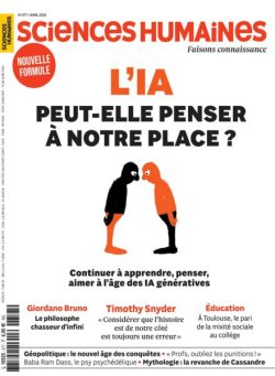 Sciences Humaines – Avril 2025