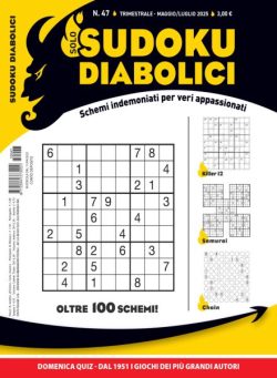 Solo Sudoku Diabolici – Maggio-Luglio 2025