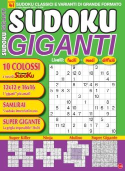 Sudoku Giganti – Luglio-Agosto 2025