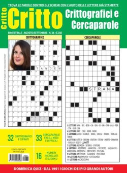 Crittografici & Carcaparole – Agosto-Settembre 2025