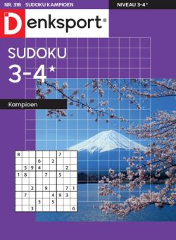 Denksport Sudoku 3-4 kampioen – 17 Juli 2025