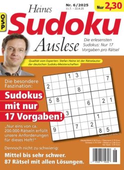 Heines Sudoku Auslese – Nr 6 2025