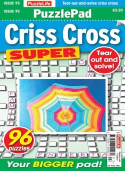PuzzleLife PuzzlePad Criss Cross Super – July 2025