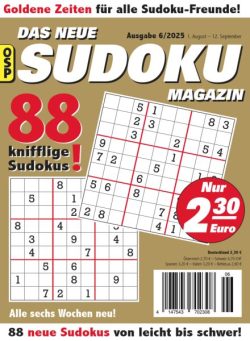 Das Neue Sudoku – Nr 6 2025