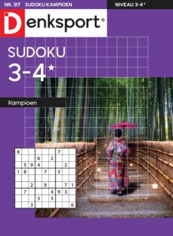 Denksport Sudoku 3-4 kampioen – 7 Augustus 2025