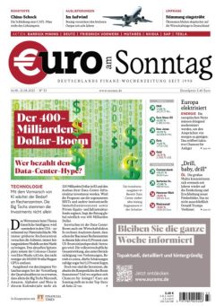 Euro am Sonntag – 14 August 2025