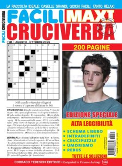 Facili Cruciverba – Agosto-Ottobre 2025