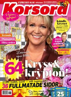 Korsord – 18 Augusti 2025