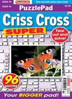 PuzzleLife PuzzlePad Criss Cross Super – August 2025