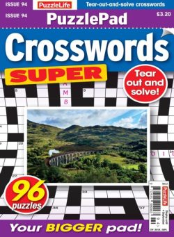 PuzzleLife PuzzlePad Crosswords Super – August 2025