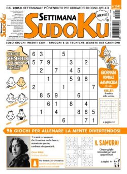 Settimana Sudoku – 25 Luglio 2025