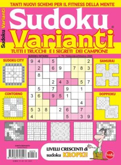 Sudoku Varianti – Settembre-Ottobre 2025