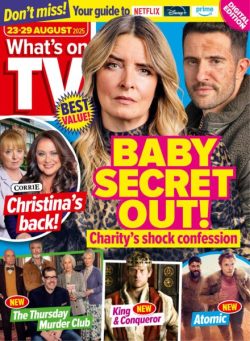 What’s on TV – 23 August 2025