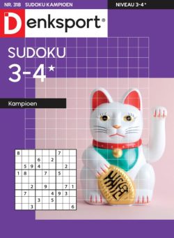 Denksport Sudoku 3-4 kampioen – 28 Augustus 2025
