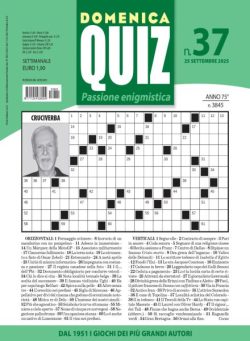 Domenica Quiz – 25 Settembre 2025