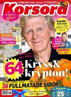 Korsord – 15 September 2025