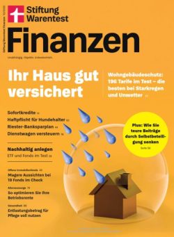Stiftung Warentest Finanzen – Oktober 2025
