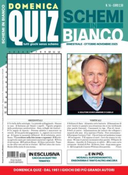Domenica Quiz Schemi in Bianco – Ottobre-Novembre 2025